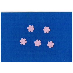 Kwiatuszki filcowe średnica 3 cm , grubość 1,5 mm (KOMPLET 5 sztuk ) RÓŻOWE, kwiaty z filcu